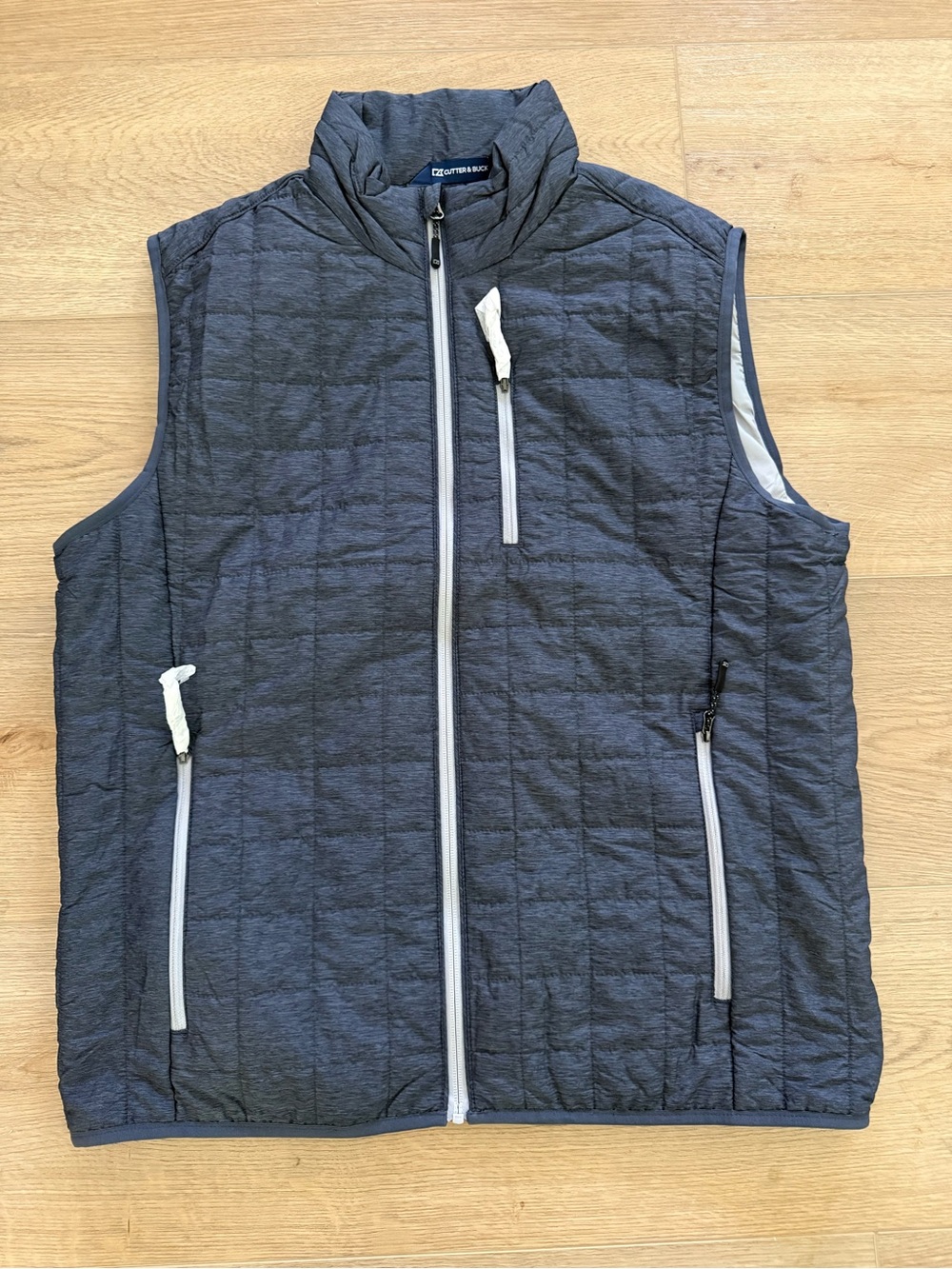 Cutter & Buck Rainier PrimaLoft Packable Insulated Vest L Anthracite Melange